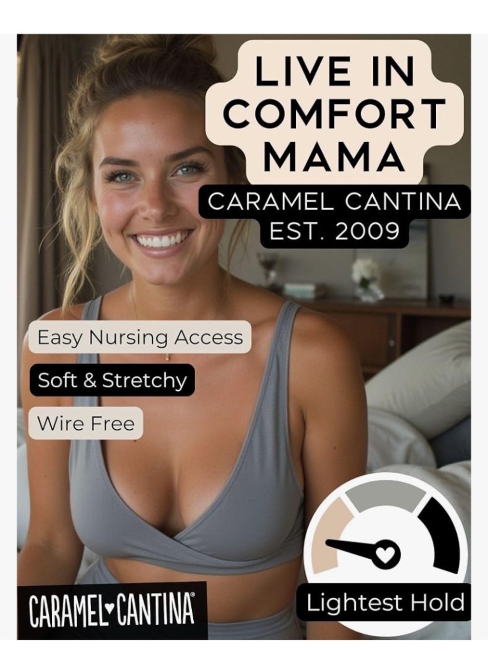 Caramel Cantina | Grey Nursing Bra